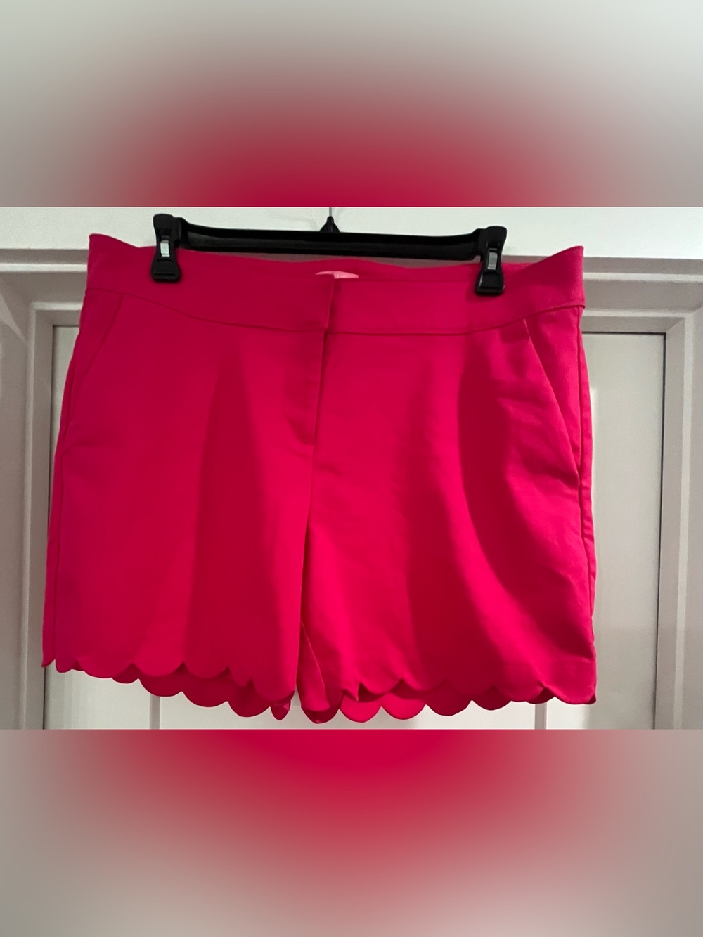 Isaac Mizrahi Fuchsia Pink Scallop-Hem Skort Size 16